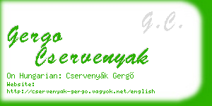 gergo cservenyak business card